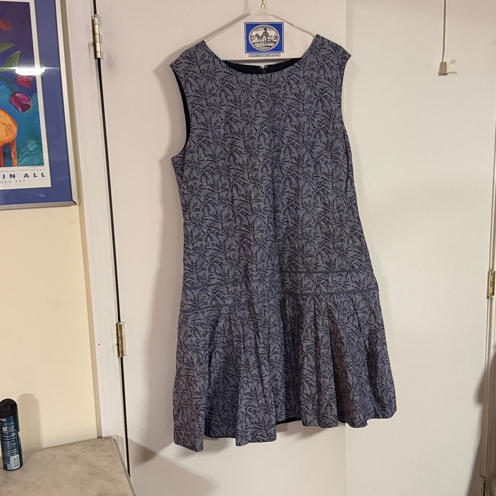 J. Crew Blue Patterned Dress - Picture 5 of 5